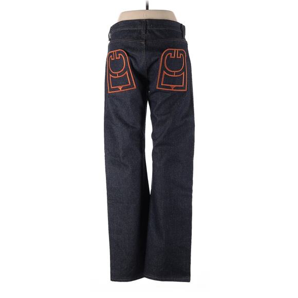 nwot Les Bons Gars Dark Denim Logo Straight Leg Jeans Small (32 X 34.5) - Picture 1 of 6